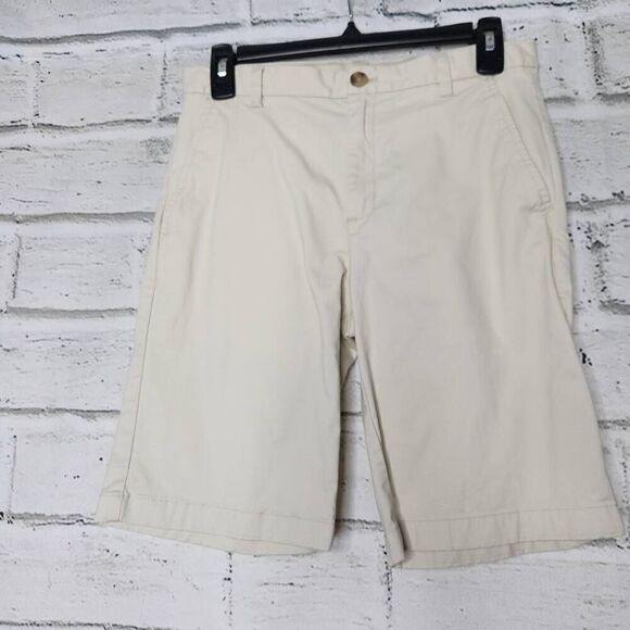 Vineyard Vines Boys Khaki Flat Front Adjustable Waist Stretch Chino Shorts Sz 16 - Picture 3 of 11